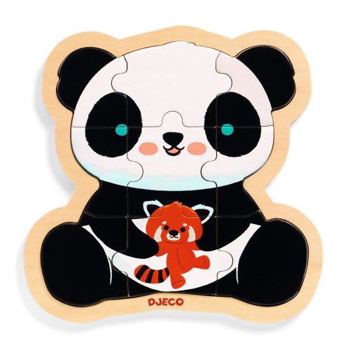 Fa puzzle - Panda, 9 db-os - Puzzlo Panda