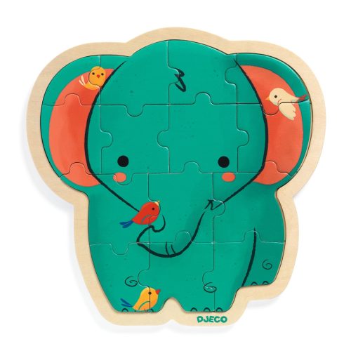Fa puzzle - Elefánt, 14 db-os - Puzzlo Elephant