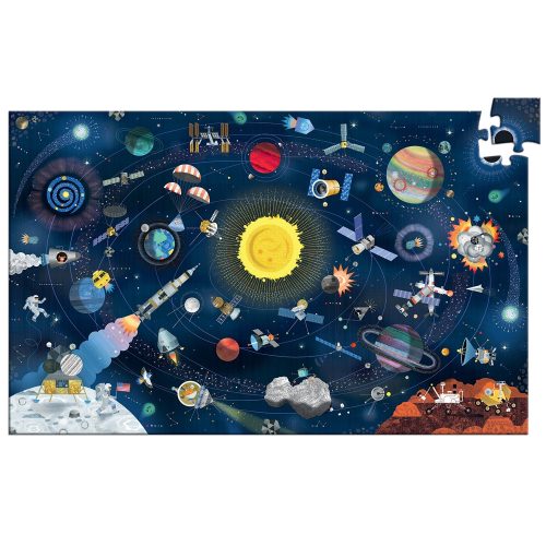 Megfigyeltető puzzle - A világűr, 200 db-os - The space + booklet-Djeco