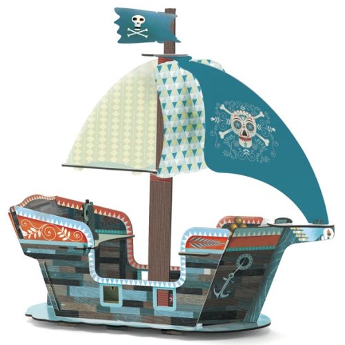 Építőjáték - Kalózhajó 3D - Pirate boat 3D