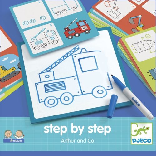 Autó rajzolás lépésről lépésre - Járművek - Step by step Arthur and Co- Eduludo