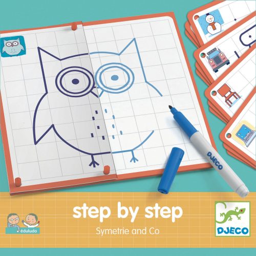 Rajzolás lépésről lépésre - Tükörkép rajz - Step by step symetrie and Co -Djeco
