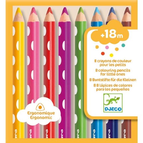  8 színesceruza kicsiknek -8 colouring pencils for little ones -Djeco