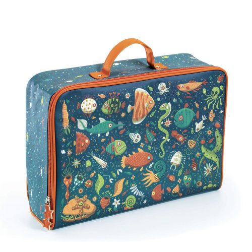 Trendi kis gyerek bőrönd - Vicces halak - Fishes suitcase -Djeco
