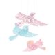  3D-s függödísz gyerekszobába - Csillámló madarak - Glitter birds- Djeco